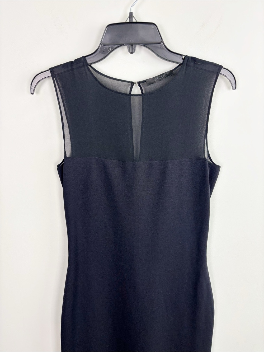 The Row Sheer Top Classic Midi Dress in Black Size M - Picture 4 of 15